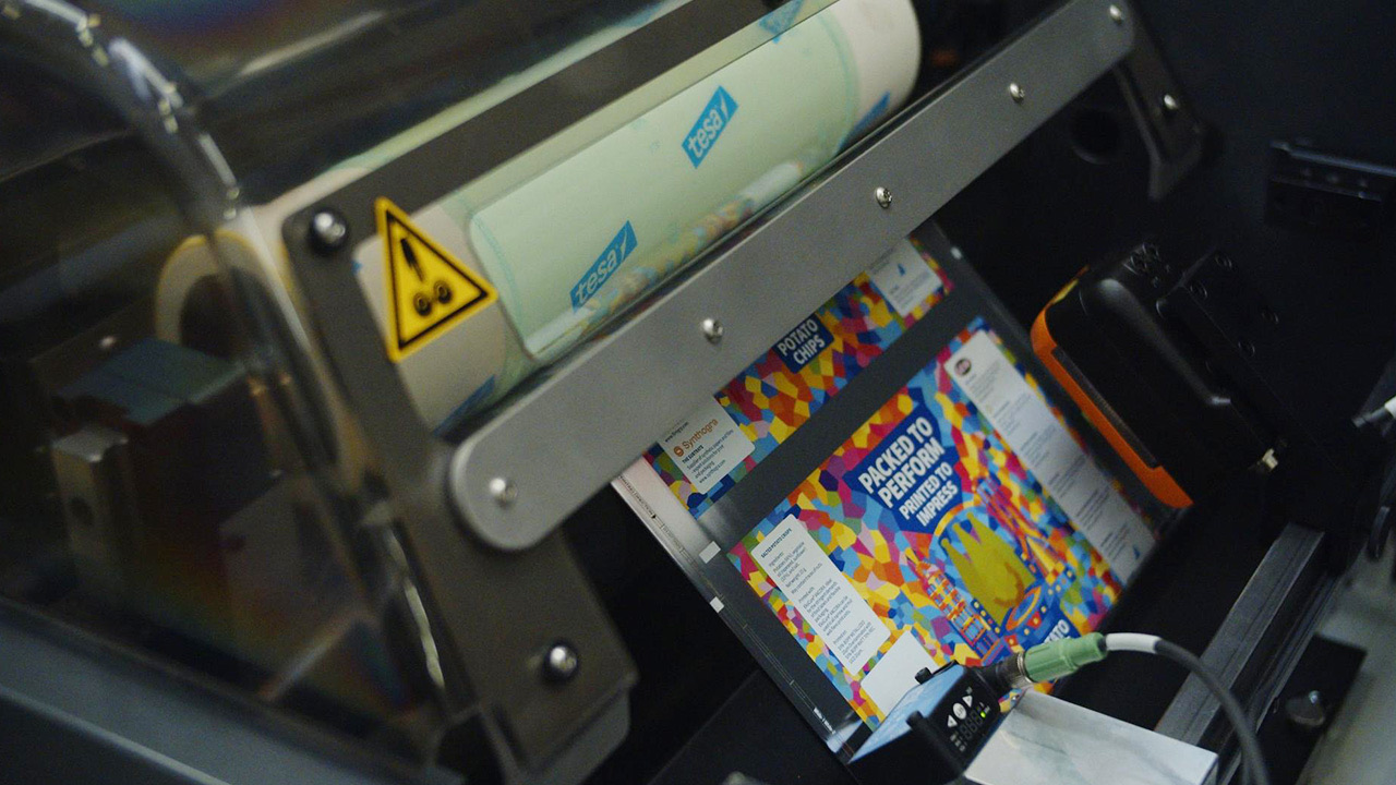 In-house press printing branded packaging